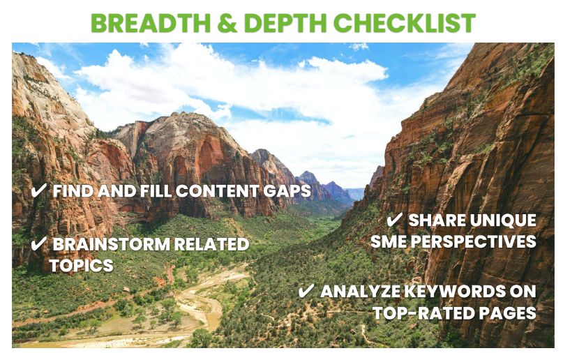 Breadth & Depth Checklist